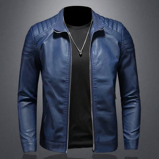 Men's leather bomber jacket - Karl