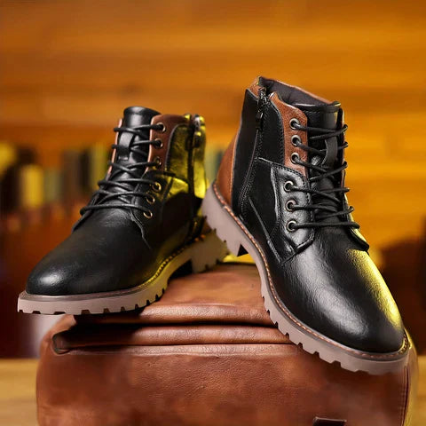 Jethro | Lace-up boots made from premium leather (Copy)